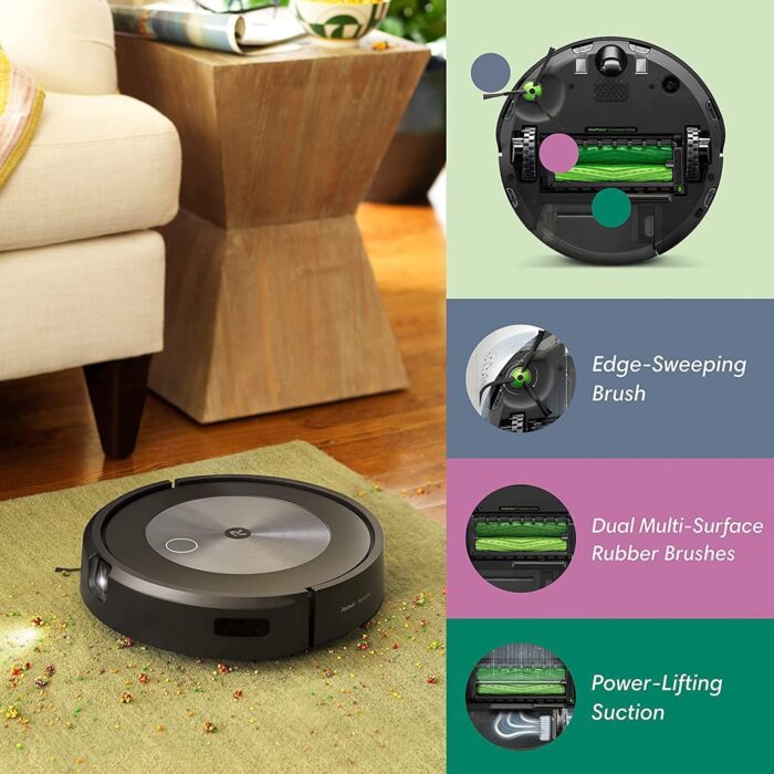 iRobot® Roomba® j7+ (7550) Robot Vacuum Bundle with Automatic Dirt Disposal - Wi-Fi Connected, Smart Mapping, Ideal for Pet Hair (+2 AllergenLock Dirt Disposal Bags) - Image 4