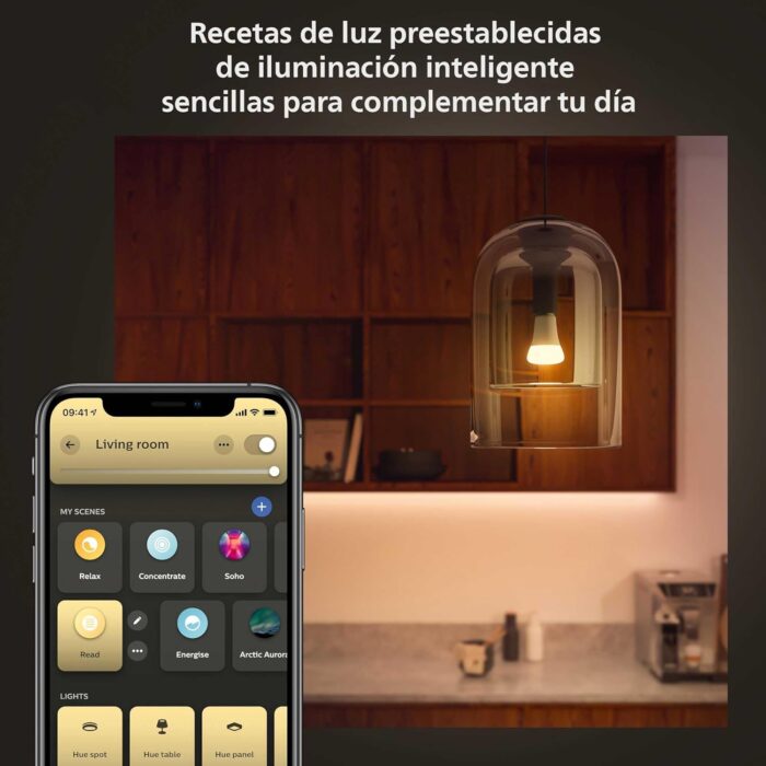 ,Philips Hue White Ambiance A19 60W Equivalent Dimmable LED Smart Light Bulb, 1 Smart Bulb, Works with Alexa, Apple HomeKit, and Google Assistant, (California Residents) - Image 3