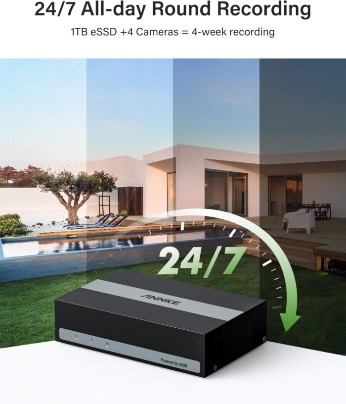 ANNKE 8 Channel 3K Lite Security Digital Video Recorder with 1TB Hard Drive, H.265+ Hybrid 5-in-1 Surveillance DVR, Human & Vehicle Detection, Supports 8CH Analog and 2 IP Cameras for 24/7 Home CCTV - Image 6