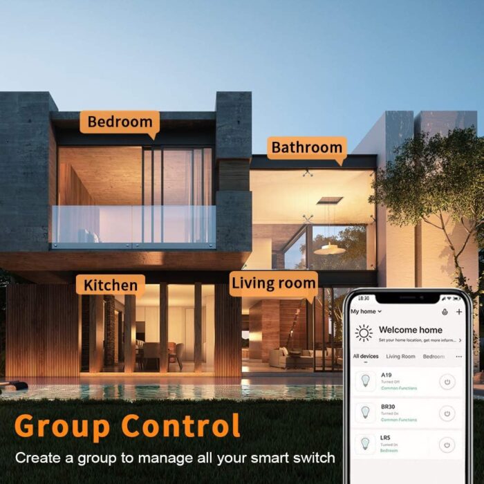 Alexa Light Switch, Double Smart WiFi Light Switches, Smart Switch 2 Gang Compatible with Alexa and Google Home, Neutral Wire Needed, with Remote Control, Timing Schedule, No hub Required (2Pack) - Image 5