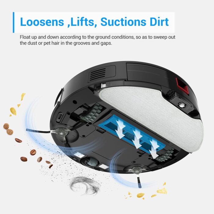 Lefant Robot Vacuum and Mop, Robotic Vacuum Cleaner with 3200Pa Suction, Smart Navigation, 150 Mins Runtime, Works with Alexa and Google Assistant, Self-Charging, Ideal for Pet Hair,Floor,Carpet（U180） - Image 8