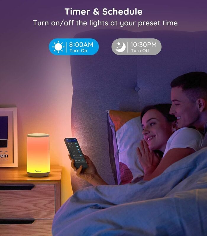 Govee RGBIC Table Lamp, Smart Lamp Work with Alexa, LED Lamp with Music Sync and 43 Scene Modes, Color Changing Lamp for Bedroom Decor, Dimmable Night Light (Corded Electric) - Image 5
