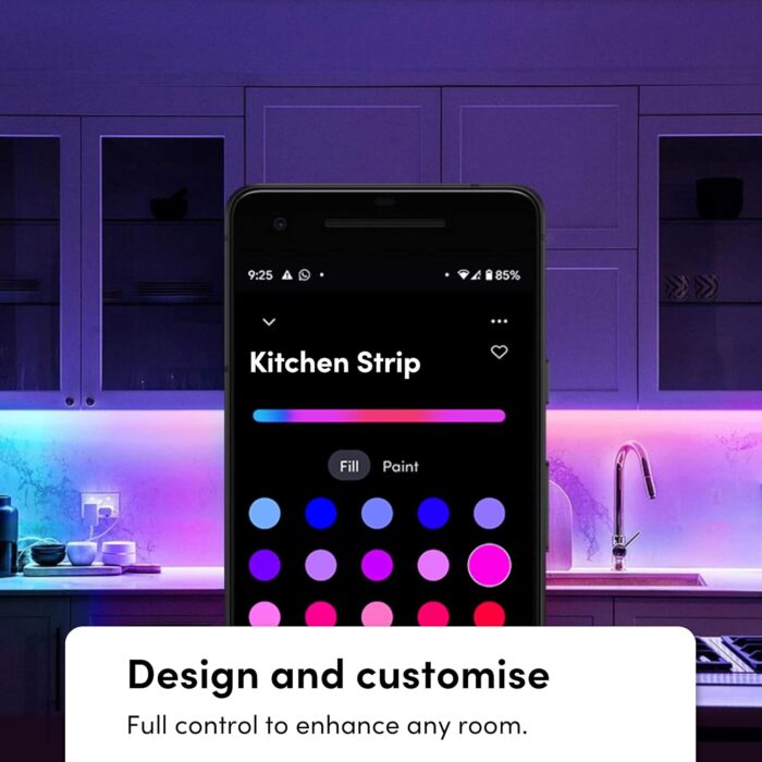 LIFX Lightstrip Color Zones, Wi-Fi Smart LED Light Strip, Full Color with Polychrome Technology™, No Bridge Required, Works with Alexa, Hey Google, HomeKit and Siri, 80" Kit - Image 3