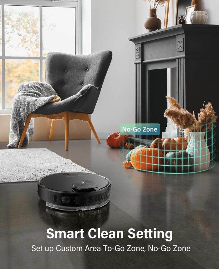 VIOMI Smart Robot Vacuum V3 Max Duster Vacuum and Mop for Multi Floors with Lidar Navigation Technology, Compatible with Alexa and Google, Black - Image 6