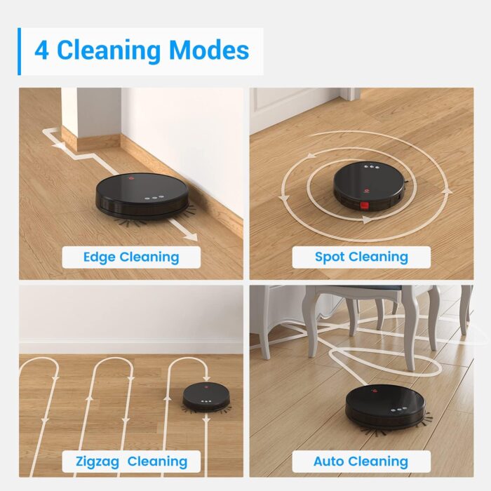 Lefant Robot Vacuum and Mop, Robotic Vacuum Cleaner with 3200Pa Suction, Smart Navigation, 150 Mins Runtime, Works with Alexa and Google Assistant, Self-Charging, Ideal for Pet Hair,Floor,Carpet（U180） - Image 3