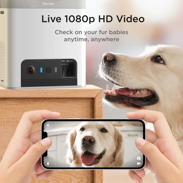 Petcube Bites 2 Lite Interactive WiFi Pet Monitoring Camera with Phone App and Treat Dispenser, 1080p HD Video, Night Vision, Two-Way Audio, Sound and Motion Alerts, Cat and Dog Monitor - Image 2