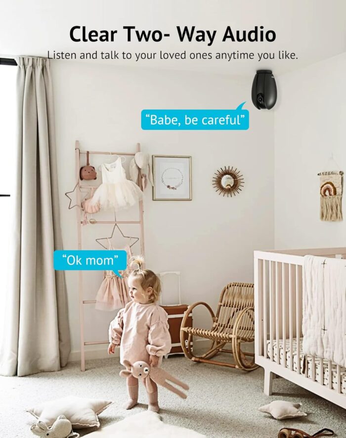 LaView Indoor Security Camera, 1080P Home Security Camera with Sound & Motion Detection, 360° Baby Monitor with Phone App, WIFI Pet Camera,2-Ways Audio, Night Vision,SD&Cloud storage, Works with Alexa - Image 4
