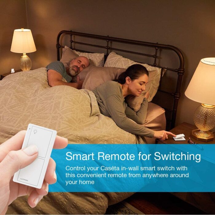 Lutron Caseta Smart Lighting 2-Button Pico Remote, for Wireless Lighting Control, Works w/ Alexa, Apple Homekit, Google Home (Hub Required), Batteries Included, PJ2-2B-GWH-L01, White - Image 3