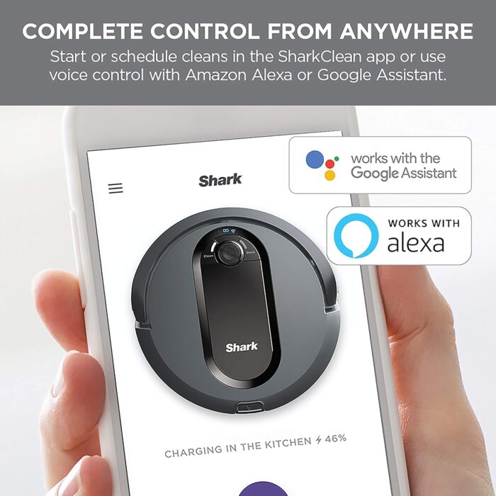 Shark IQ Robot Vacuum AV970 Self Cleaning Brushroll, Advanced Navigation, Perfect for Pet Hair, Works with Alexa, Wi Fi, xl dust bin, A black finish - Image 7
