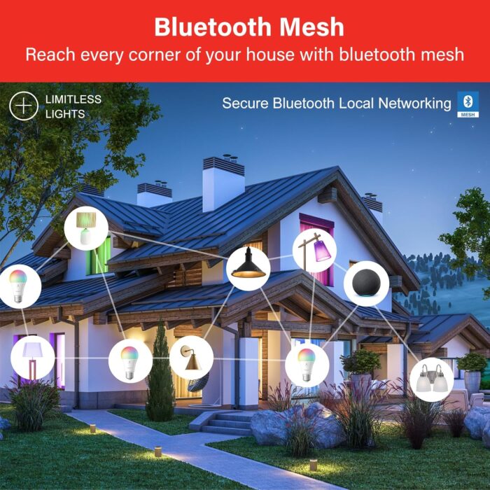 Sengled Smart Light Bulbs, Color Changing Alexa/Bluetooth Mesh, Dimmable LED Bulb A19 E26 Multicolor, High CRI, High Brightness, 8.7W 800LM, 1Pack - Image 8