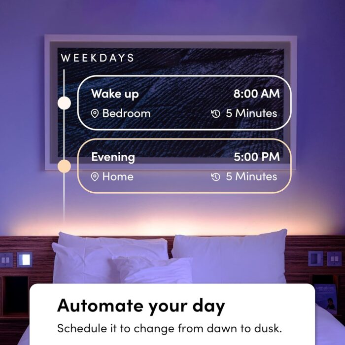 LIFX Lightstrip Color Zones, Wi-Fi Smart LED Light Strip, Full Color with Polychrome Technology™, No Bridge Required, Works with Alexa, Hey Google, HomeKit and Siri, 80" Kit - Image 9
