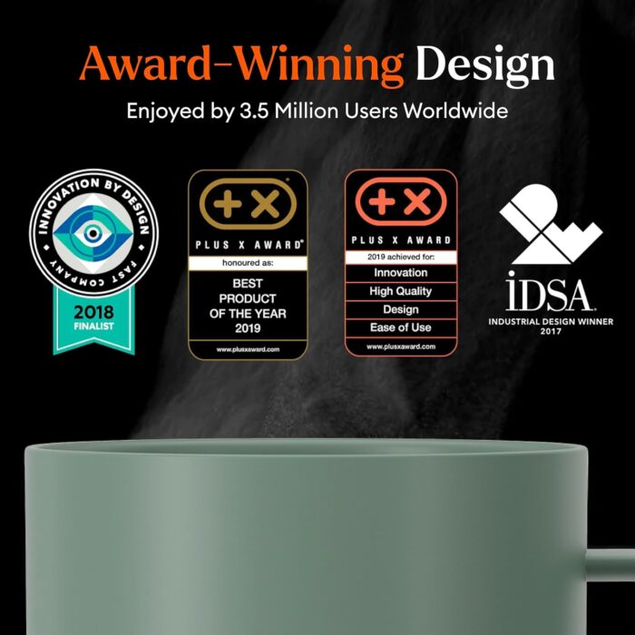 Ember Temperature Control 14oz Smart Mug 2, App-Controlled and Rechargeable Heated Coffee Cup Warmer with Intelligent LED Display, Sage Green. - Image 7