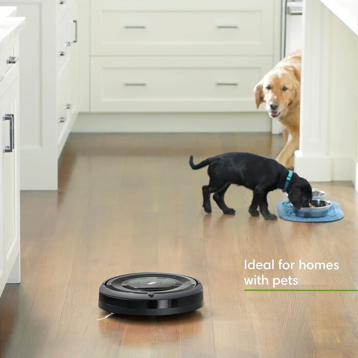 iRobot Roomba E5 (5150) Robot Vacuum - Wi-Fi Connected, Works with Alexa, Ideal for Pet Hair, Carpets, Hard, Self-Charging Robotic Vacuum, Black (Renewed) - Image 6