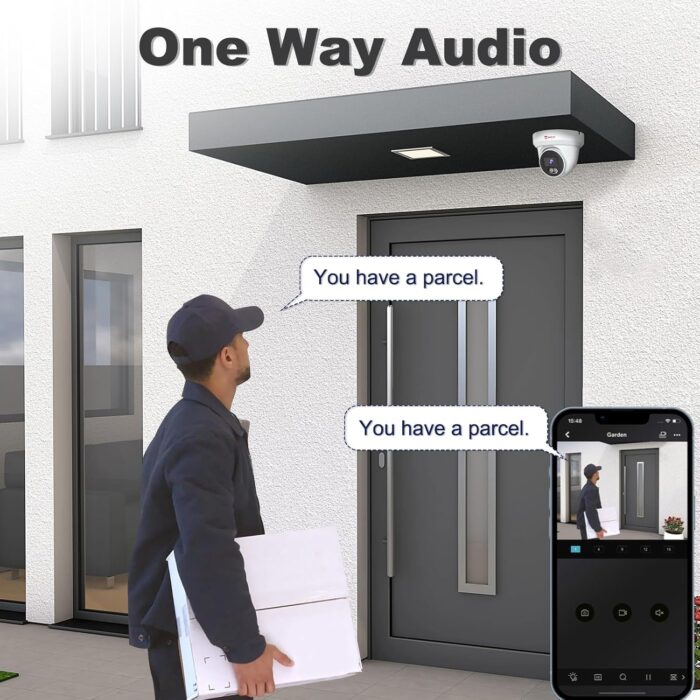 Anpviz 5MP IP PoE Dome Security Camera with Mic/Audio, Turret Camera Outdoor with Human Detection, IP66 Weatherproof, 98FT Night Vision, 2.8mm Wide Angle, Full Metal (U Series) - Image 8