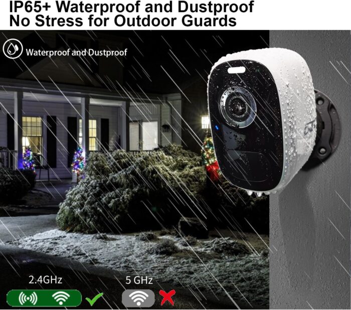 DCT Security Cameras Wireless Outdoor Magnetic: Battery Powered WiFi Camera 2K Color Night Vision Home Cameras Outside Motion Detection Two-Way Audio Spotlight Siren Alarm SD/Cloud Storage - Image 6
