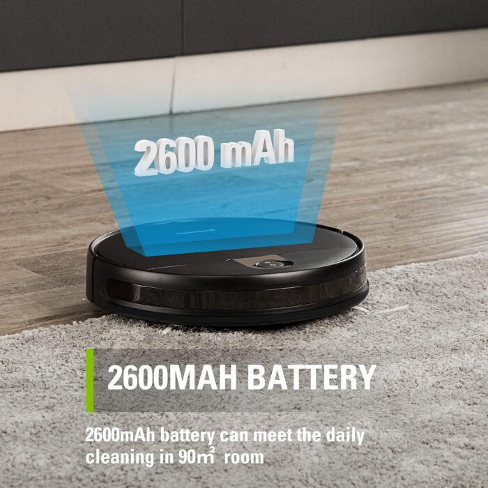Greenworks Robotic Vacuum GRV-1010 Self-Charging, Wi-Fi Connectivity, 2200Pa Extreme Suction Power, Perfect for Pet Hair, Hard Floors, Carpets, Works with Alexa - Image 5