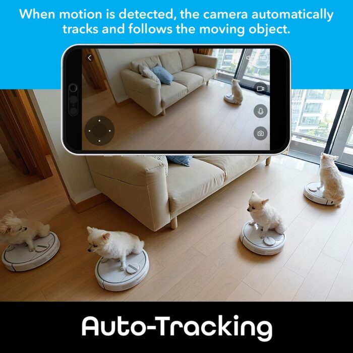 Scope indoor 1080p HD Smart Auto-Tracking Security Camera, White, Motion Only - Image 7