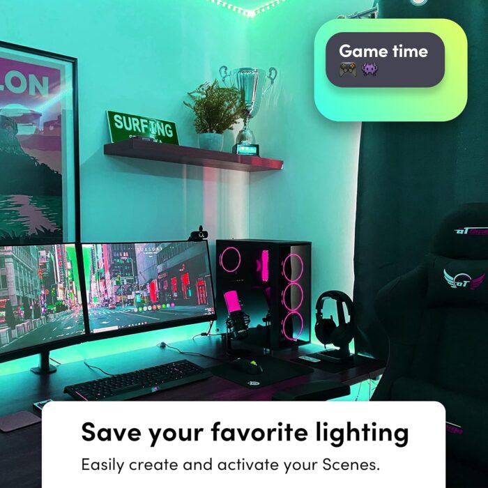LIFX Lightstrip Color Zones, Wi-Fi Smart LED Light Strip, Full Color with Polychrome Technology™, No Bridge Required, Works with Alexa, Hey Google, HomeKit and Siri, 80" Kit - Image 15