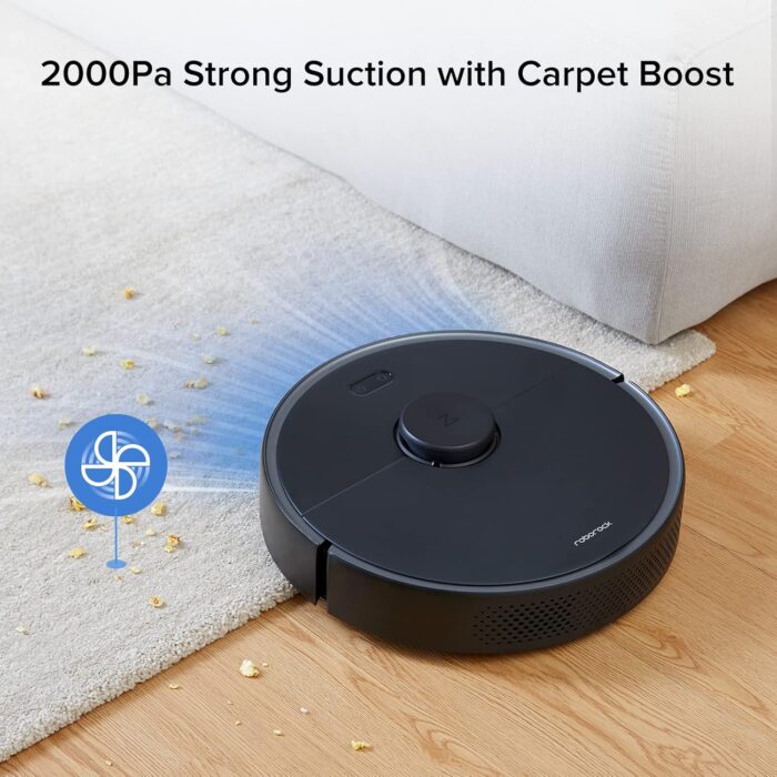 roborock S4 Max Robot Vacuum with Lidar Navigation, 2000Pa Strong Suction, Multi-Level Mapping, No-go Zones, Ideal for Carpets and Pets Robotic Vacuum - Image 4