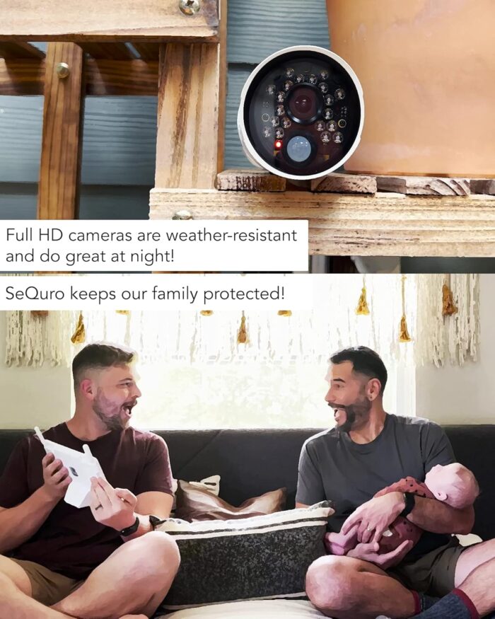 seQuro GuardPro 2 Wireless Security Camera System, 10.1-inch Touchscreen Monitor, 4CH DVR Kit, 1080p HD Outdoor Bullet Camera, Motion Detection, Night Vision, Waterproof, Free App, Home Security DVR - Image 6