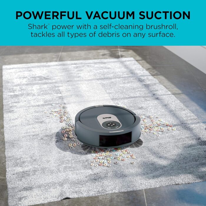 Shark AI Robot Vacuum, Smart Mapping|Scheduling|Pet Hair Pick Up|Logical Navigation, Black/Silver (RV2001), Carpet - Image 5
