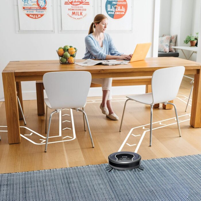 Shark RV761 ION Robot App-Controlled Robot Vacuum (Black/Navy Blue) (Renewed) - Image 4