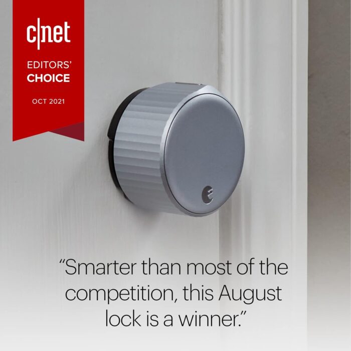 August Home Silver Wi-Fi Smart Lock and Smart Keypad, Keyless Door Lock for Front Entry Door, Great for Guests and Vacation Rentals, ‎AUG-SL05-KY1-S05 - Image 6