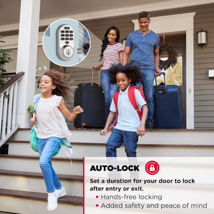 Kwikset Halo Wi-Fi Smart Lock, Keyless Entry Door Deadbolt, Geofence Auto-Unlock, Grade AAA Certified, No Hub Easy Install, Satin Nickel Lifetime Finish Warranty, Backlit Keypad - Image 6