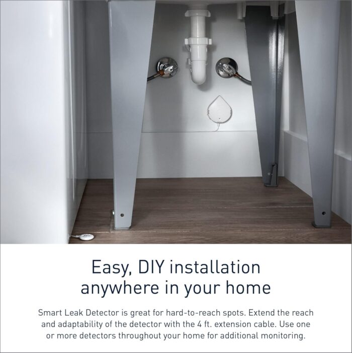 Moen Flo Smart Water Leak Detector, Drip or Flood Sensor Alarm for Home, 1-Pack, White, 920-004 - Image 4