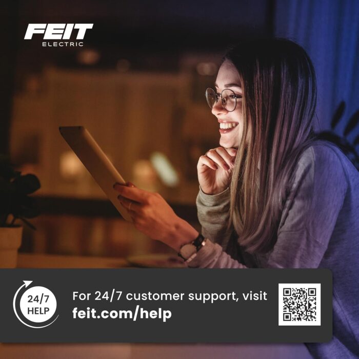 Feit Electric Indoor Security Camera with Motion Detection, 30ft. Night Vision, 360° Adjustable Head, 2.4GHz WiFi, 2-Way Audio, 1080p HD, Works with Alexa & Google Asst, Plug-in, White - CAM1/WIFI - Image 10