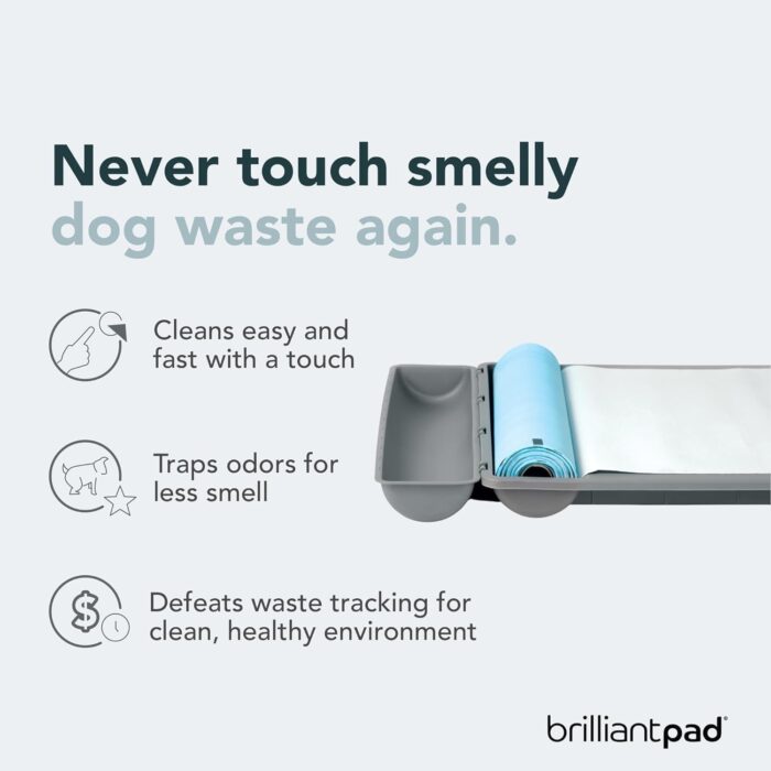 BrilliantPad Indoor Dog Potty for Small Pets, Basic | Automatic Self Cleaning with Odor Control, Puppy Training Alternative to Grass Turf, Mess Free | Includes 1 Disposable Absorbent Pee Pad Roll - Image 5